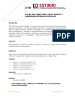 Nfpa 350 - Guía de Mejores Prácticas para El Ingreso y Trabajo Seguro en Espacios Confinados