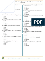 750 Parts of Speech Nouns Adjectives Verbs Adverbs MCQ Grammar Quiz Test Exercise