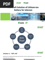 Anti-Theft Solution of Lithium-Ion Battery For Telecom