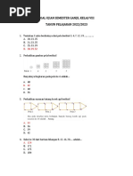 Soal MTK Kls 8 SMT 1