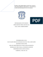 La Caja de Polinomios Como Herramienta Didáctica para El Fortalecimiento Del Pensamiento Variacional