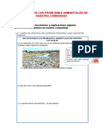 Ficha de Trabajo Sobre Reconocemos Los Problemas Ambientales de Nuestra Comunidad