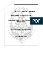 2023 Programa Psicología Educacional