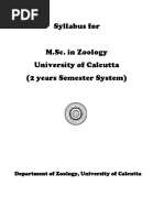 Zoology PG Syllabus MSC