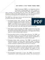 Discuss The Powers and Functions of The National Human Rights Commission