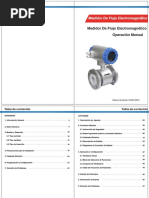 Medidor de Flujo Electromagnético Operación Manual