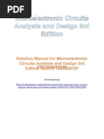 Microelectronic Circuits Analysis and Design 3rd Edition Rashid Solution Manual