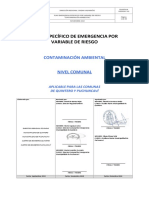 Plan Espec. de Emergencia Comunal Por Variable de Riesgo Contaminacion Ambiental