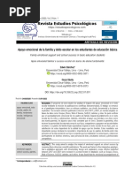 Revista Estudios Psicológicos: Apoyo Emocional de La Familia y Éxito Escolar en Los Estudiantes de Educación Básica