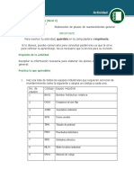 2 Elaboración de Planes de Mantenimiento General