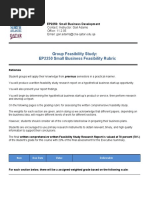 Business Feasibility Study Project and Grading Rubric Assessment