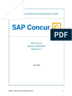 Sap Concur Getting Started Quickstart Guide: July 19, 2018