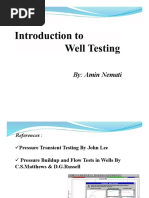 Introduction To Well Testing Analysis