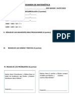 Examen de Matemática Julio