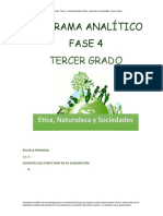 ? MT 3. Tercer Grado. Programa Analítico Ética, Naturaleza y Sociedades. Fase 4