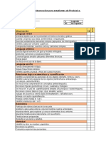 Pauta de Observación para Estudiantes de Prebásica