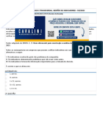 Prova - Estudo Contemporâneo e Transversal Gestão de Indicadores - 53-2023