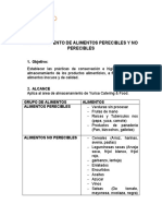 Almacenamiento de Alimentos Perecibles y No Perecibles