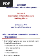 Lecture 1 - Introduction To Information Systems