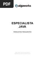 Especialista em Java 20f Perguntas Frequentes