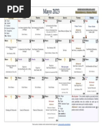 Calendario Mayo 2023