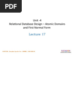 Unit 4 - Lecture 17 - RDBMS