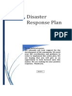 Disaster Response Action Plan