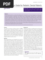 Use of Nitrous Oxide For Pediatric Dental Patients