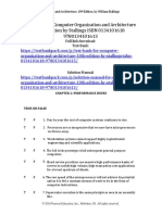 Computer Organization and Architecture 10th Edition by Stallings ISBN Test Bank