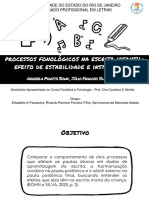 Processos Fonológicos Na Escrita Infantil Efeito de Estabilidade e Instabilidade