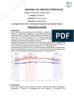 Investigación Del Clima y El Tiempo Promedio de Su Cuidad de Origen