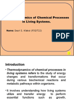 Thermodynamics of Chemical Processes in Living Systems