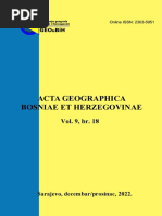 Acta Geographica Bosniae Et Herzegovinae Vol 9 BR 18