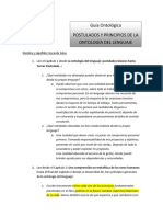 Postulados y Principios de Ontología Del Lenguaje