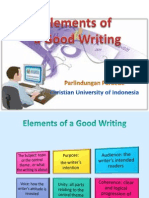 Elements of A Good Writing