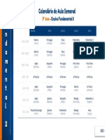 F U N D A M e N T A L 2: Calendário de Aula Semanal