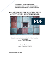 VEIDIG FAVAREL Marie Les Dommages Causés Par Les Conteneurs Perdus en Mer - 2014