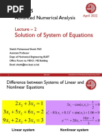 Lecture2 - System of Equations - Direct Methods