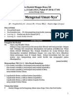 Tata Ibadah Minggu Biasa XII, 23 Juli 2023