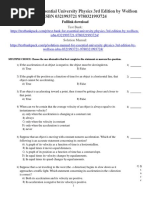 Essential University Physics 3rd Edition by Wolfson ISBN Test Bank