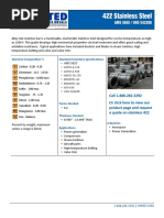 422 Steel Datasheet