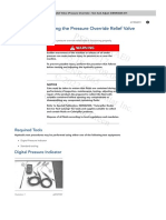 Testing and Adjusting Relief Valve (Pressure Override)