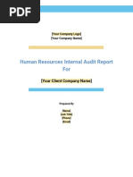 HR Internal Audit Report Template