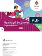 Lineamientos, Mallas Curriculares y Planes de Estudio de Formación Superior Artística