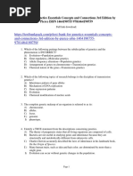 Genetics Essentials Concepts and Connections 3rd Edition by Pierce ISBN Test Bank