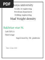 Density Test Using Mud Balance