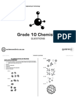 Science Clinic Gr10 Chemistry Questions 2016