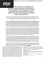 An Experimental Series Investigating The Effects of Hyperinsulinemic Wuglycemia