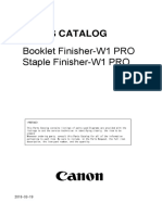 Booklet Finisher W1 - Parts Catalog