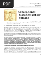 Ud IV Concepciones Filosc3b3ficas Del Ser Humano